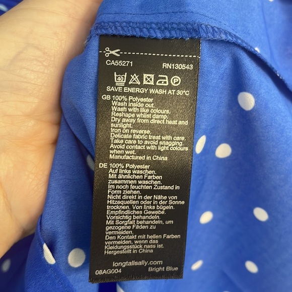 Long Tall Sally | Polka Dot Blouse Tank - Picture 5 of 5